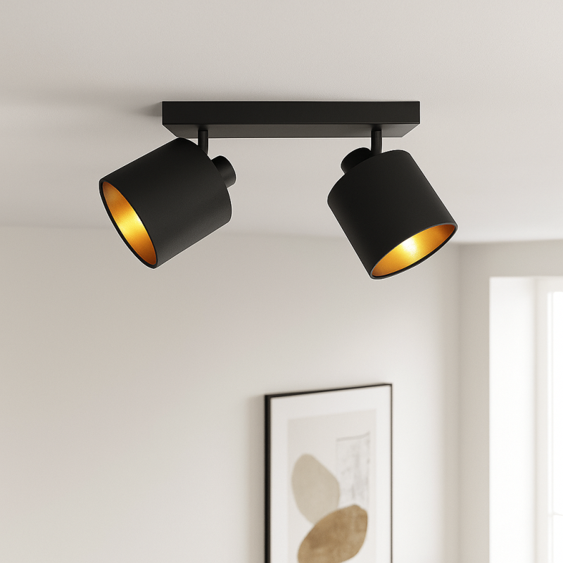 Spot LED de tavan negru modern, Koge