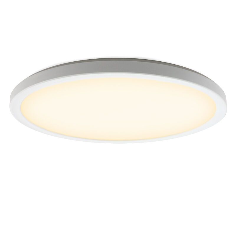 Lampă de tavan albă din plastic, Shona, 22W, LED 3000K, dimmabil în 3 trepte