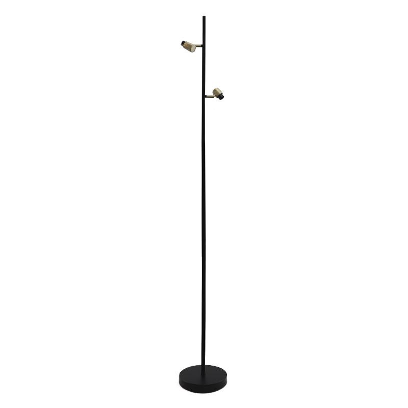 Lampadar fără abajur neagră din aluminiu, Rika
