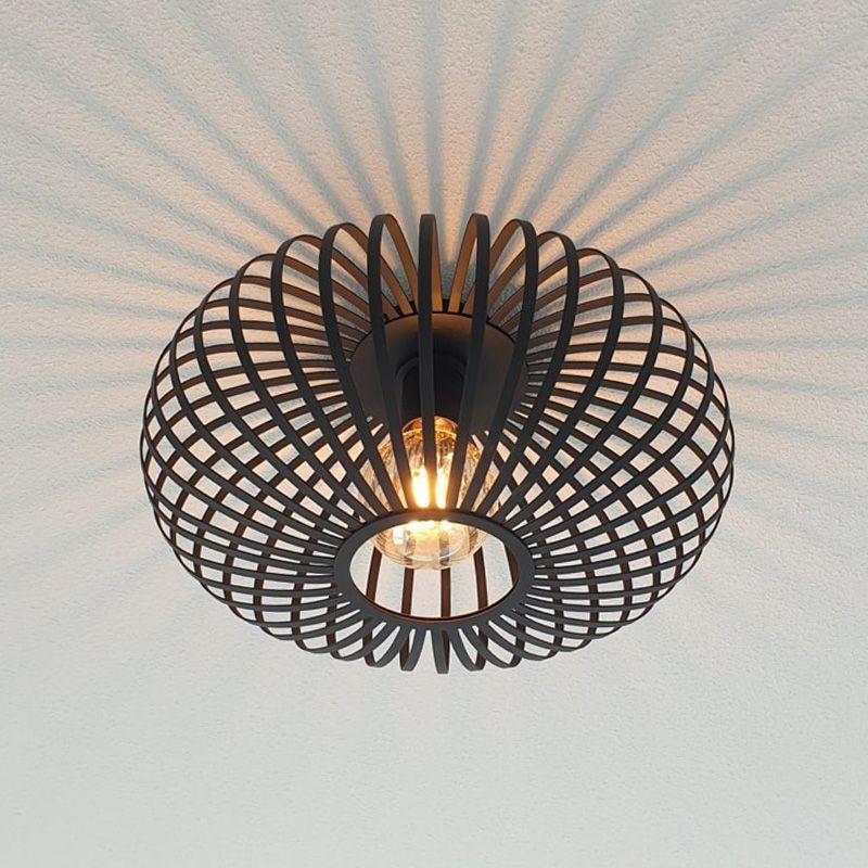 Lampă de tavan neagră industrială, Lieve