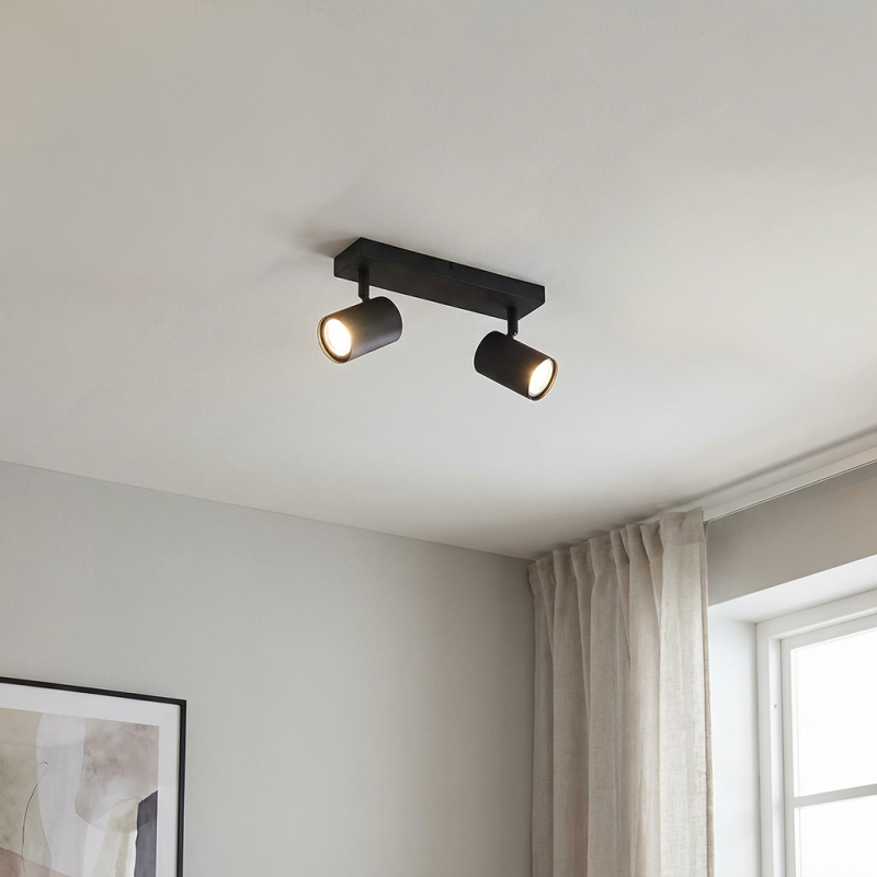 Spot LED de tavan negru modern, Elena