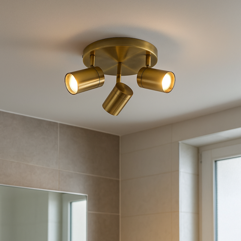 Plafonieră baie alamă modernă, Ciara, IP44 Plafonieră baie alamă modernă, Ciara, IP44
