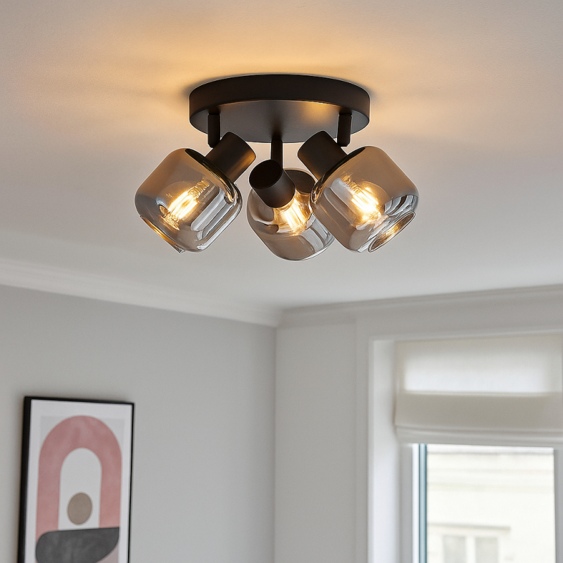 Spot LED de tavan negru modern, Craig