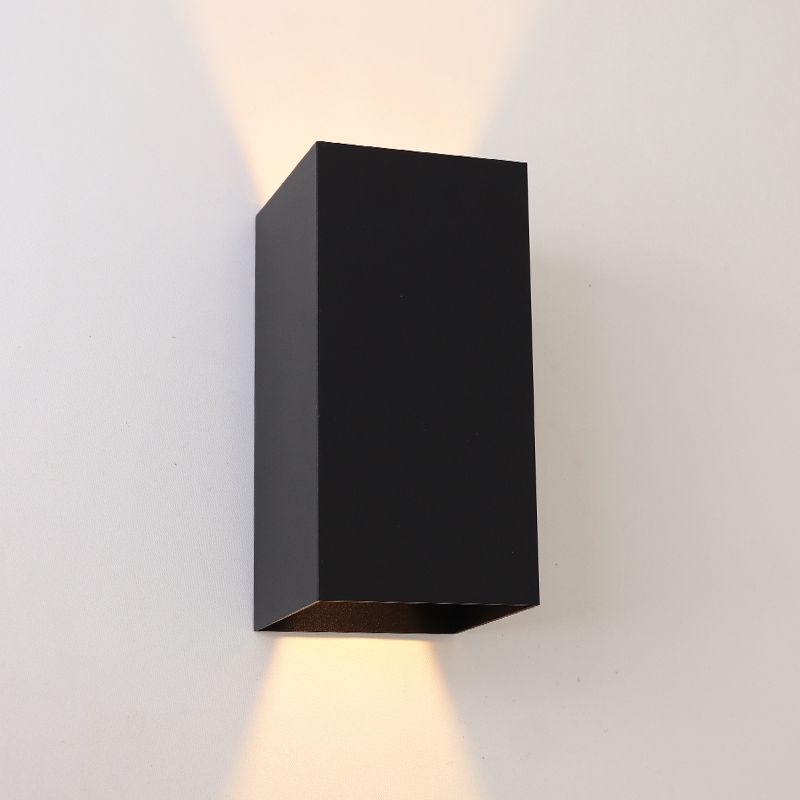 Aplică exterior cu senzor crepuscular neagră modernă, Dion, 6W, LED 2700K, IP54
