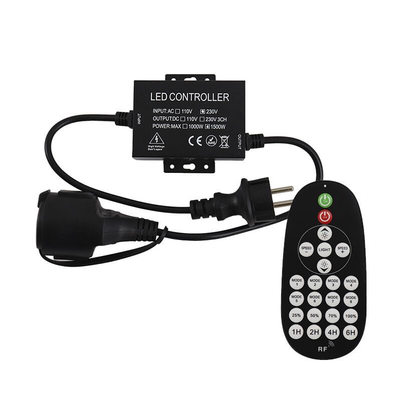 Variator de intensitate a luminoaselor cu șir de lumini, 1500W, IP44, cu telecomandă