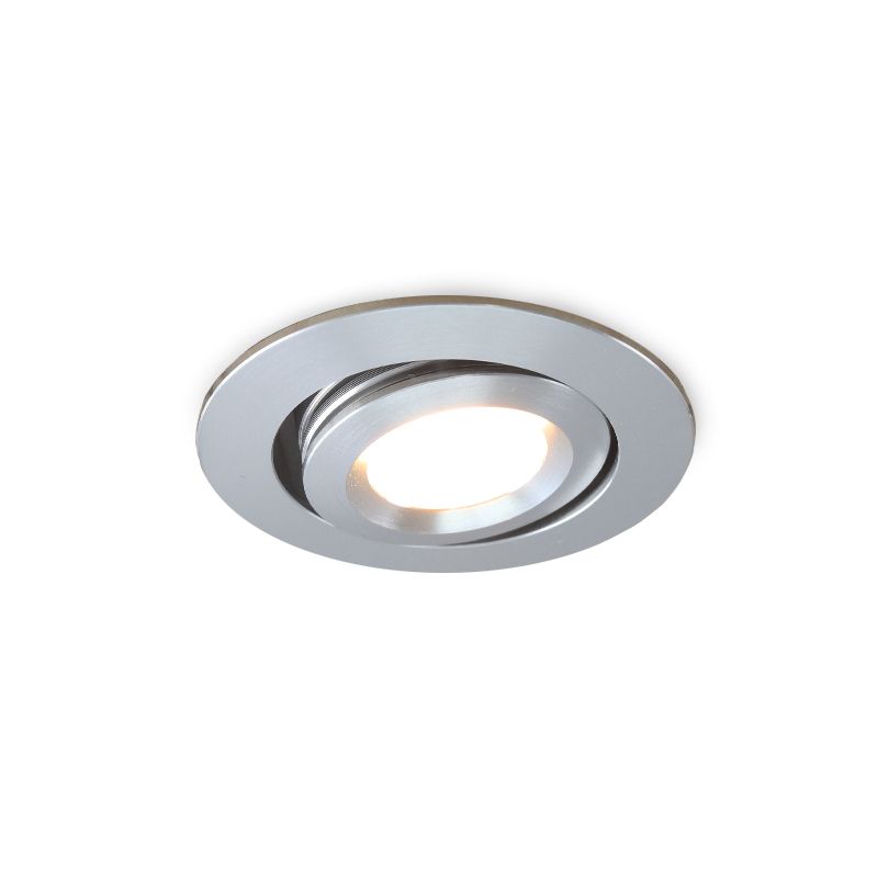Spot încastrat pentru foișor crom modern, Rona, 3W, LED 2700K, IP44