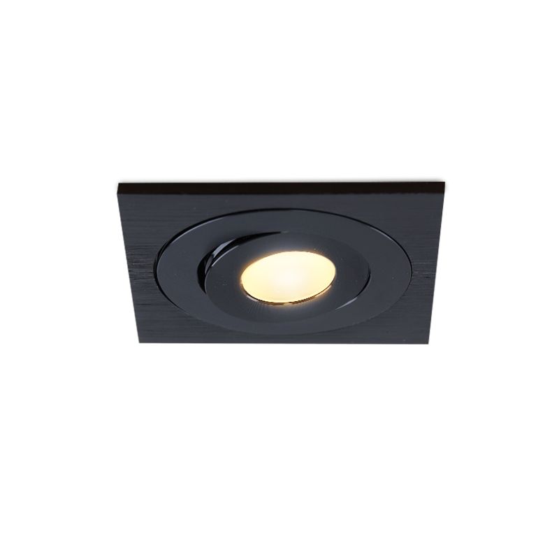 Spot încastrat pentru foișor negru modern, Rona, 3W, LED 2700K, IP44