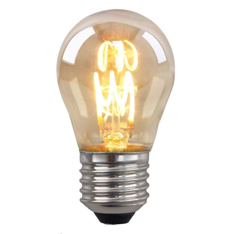Lampă cu filament LED E27 Olucia, reglabilă, Tuelo, chihlimbar, 4W, 2200K