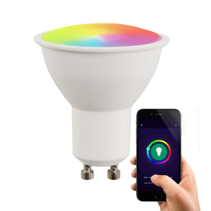 Lampă LED inteligentă GU10 Olucia Antonie, 5W, RGBW