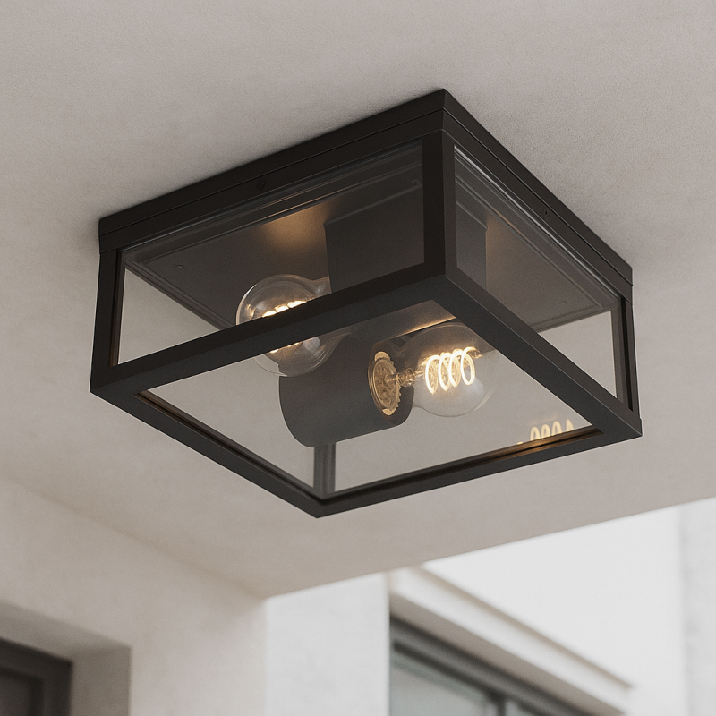 Lampă exterior neagră modernă, Ivanka, IP44