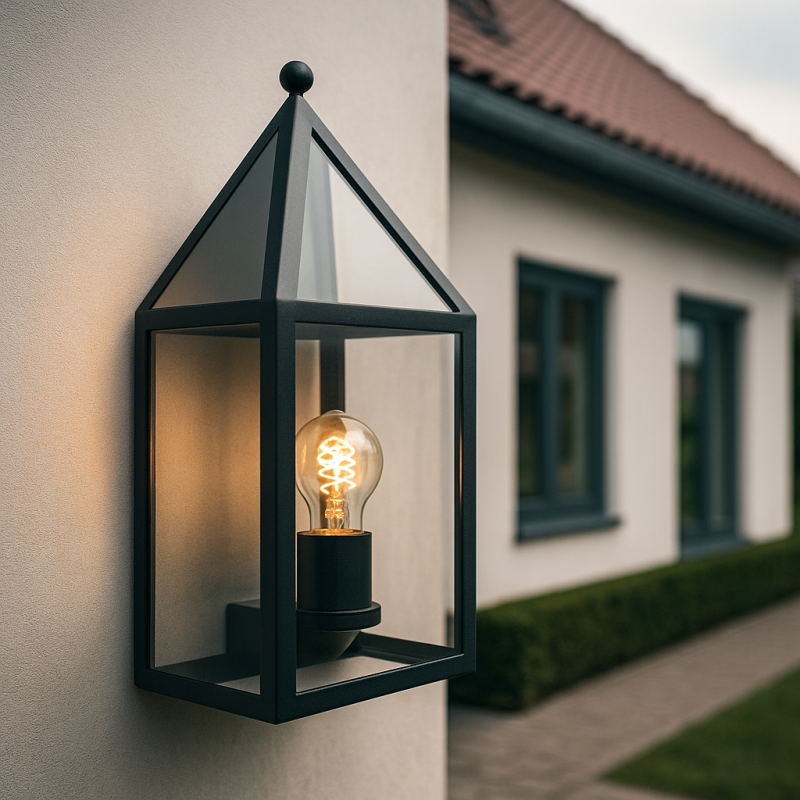 Lampă exterior neagră clasică, Janco, IP23