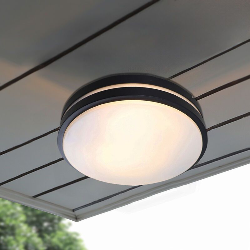 Lampă exterior neagră din plastic, James, IP44