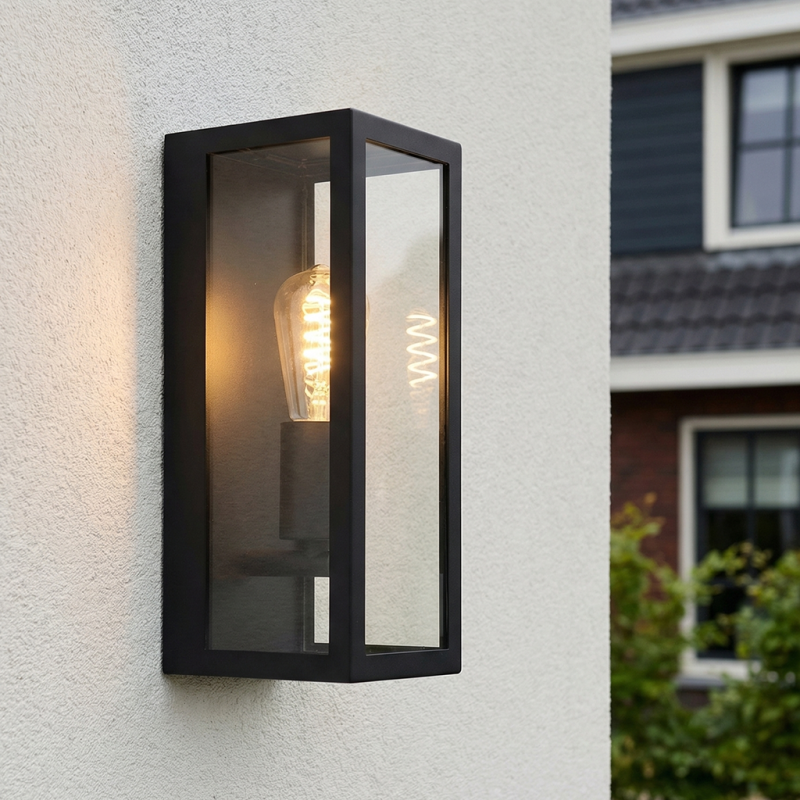 Lampă exterior neagră modernă, Senne, IP44 Lampă exterior neagră modernă, Senne, IP44