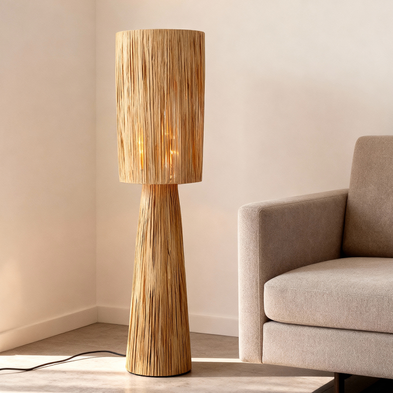 Lampadar maro rustic, Daisy, con întrerupător Lampadar maro rustic, Daisy, con întrerupător