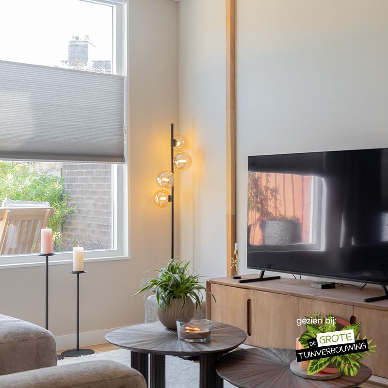 Lampadar chihlimbar design, Remo, con întrerupător