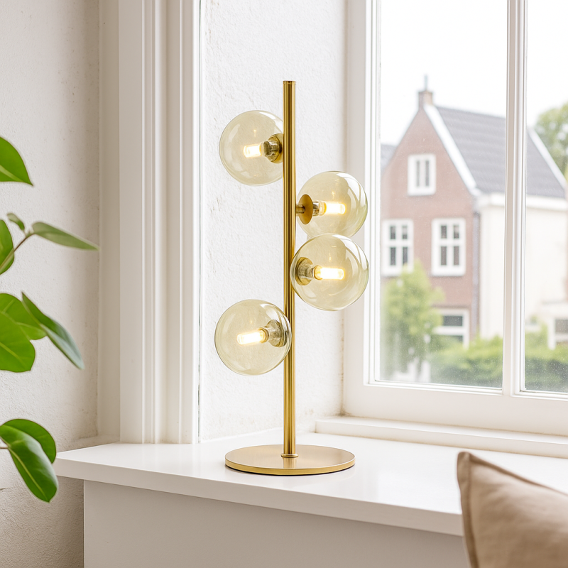 Lampă de masă verde design, Remo, con întrerupător