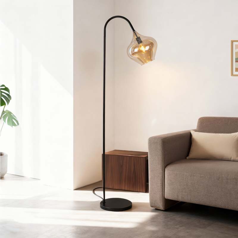 Lampadar chihlimbar design, Sophia, con întrerupător