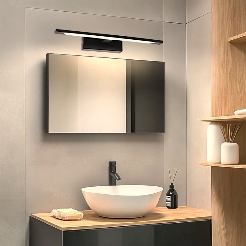 Lampă cu senzor neagră modernă, Steffy, 6W, LED 2700K, IP44