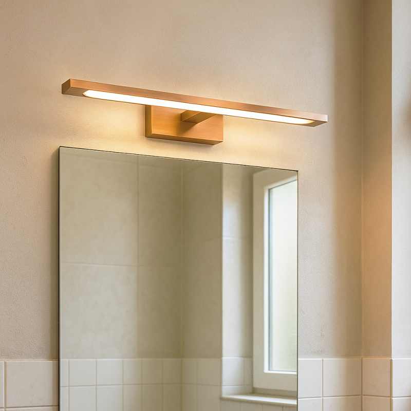 Aplică baie cupru modernă, Steffy, 6W, LED 2700K, IP44 Aplică baie cupru modernă, Steffy, 6W, LED 2700K, IP44