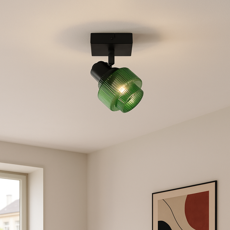 Spot LED de tavan verde retro, Paris