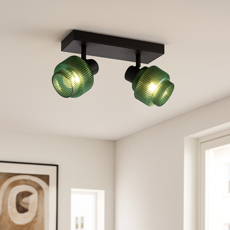 Spot LED de tavan verde retro, Paris Spot LED de tavan verde retro, Paris