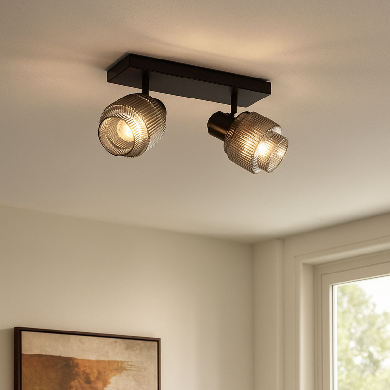 Spot LED de tavan gri retro, Paris