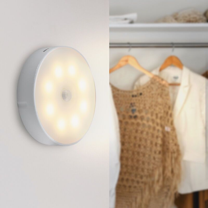 Lampă de noapte albă din plastic, Ilene, 1,5W, LED 3000K