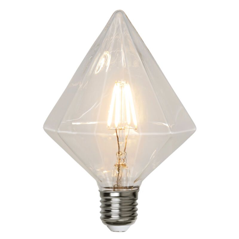 Lampă LED E27 cu diamant Finley, 3,2 wați, 2700K (alb cald extra)