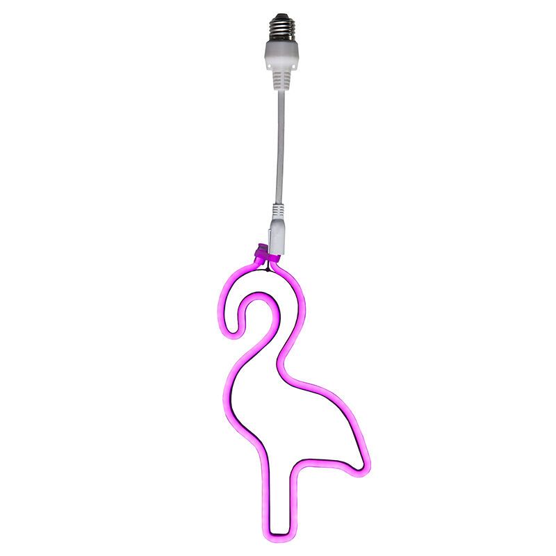 Bec LED cu șir de lumini din plastic, roz, Flamingo, IP44