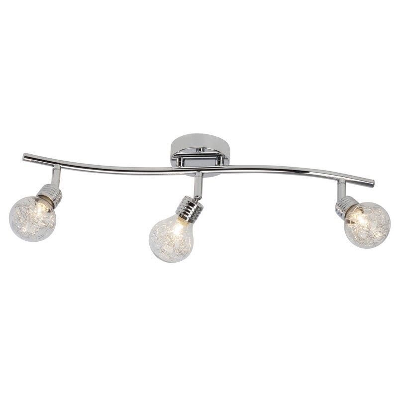Spot LED de tavan crom din sticlă, Joleyn