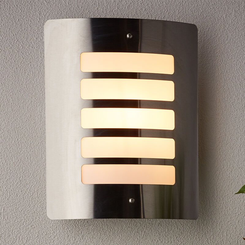 Lampă exterior crom din metal, Alea, IP44