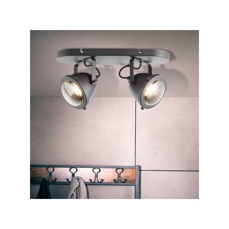 Spot LED de tavan negru industrial, Liza