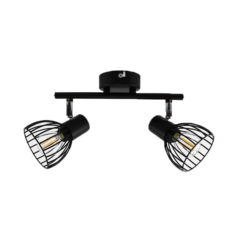 Spot LED de tavan negru industrial, Adama