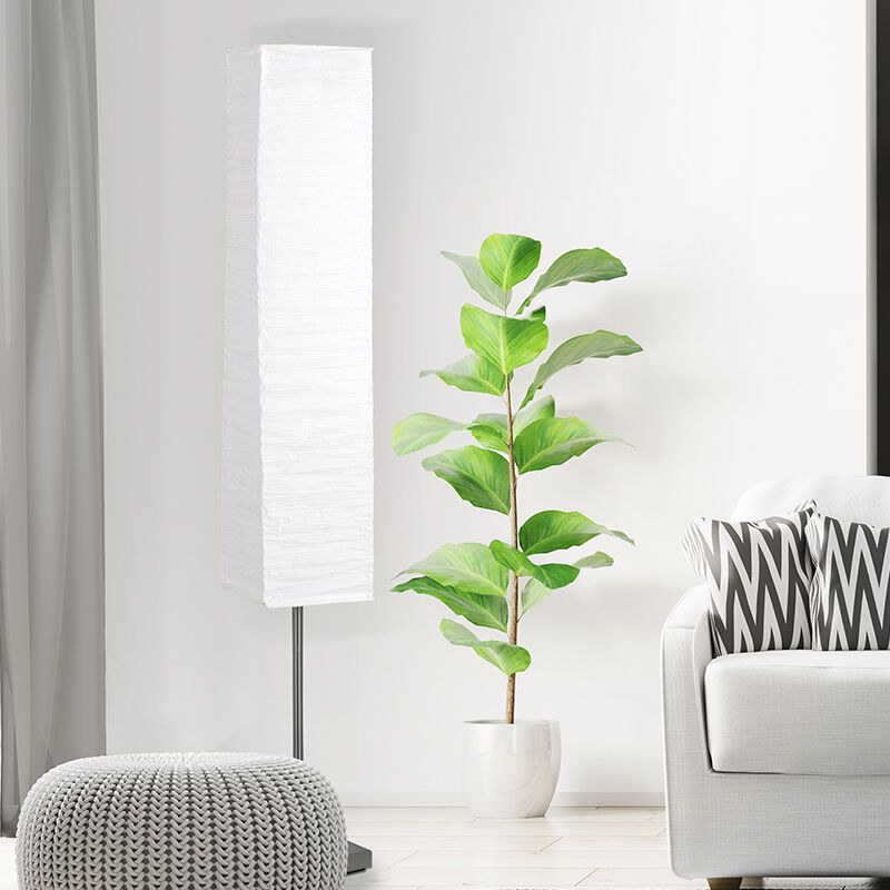Lampadar din hârtie alb, Octavio, con întrerupător