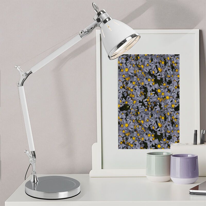 Lampă de birou crom design, Luuke, con întrerupător