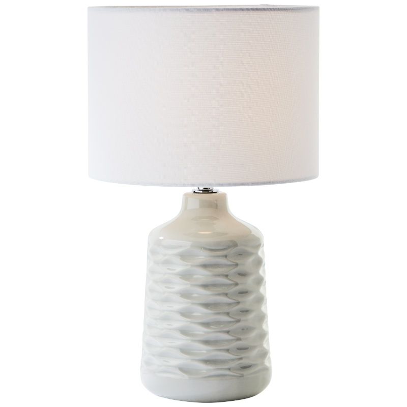 Lampă de masă gri retro, Roelf, con întrerupător