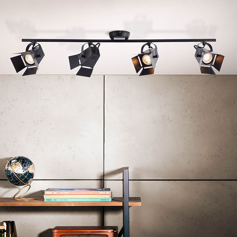 Spot LED de tavan negru industrial, Jowenna, 5W, LED 3000K
