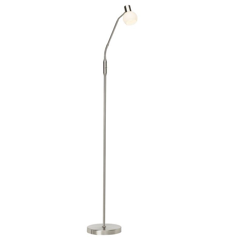 Lampadar crom din metal, Jaydah, con întrerupător