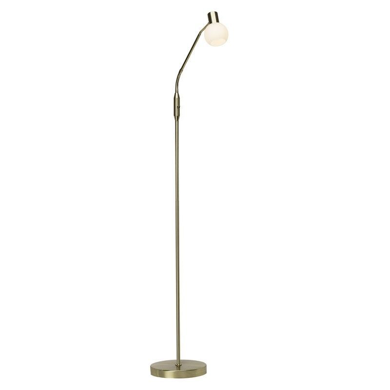 Lampadar alamă din metal, Jaydah, con întrerupător