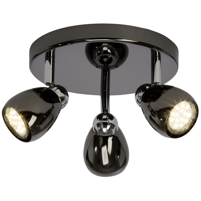 Plafonieră neagră din metal, Khadra, 3W, LED 3000K