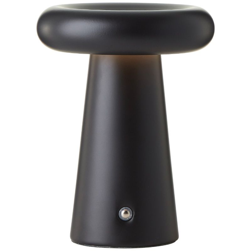 Lampă de masă exterior reîncărcabilă neagră modernă, Stig, 3W, LED 3000K, IP44, dimmabil în 3 trepte