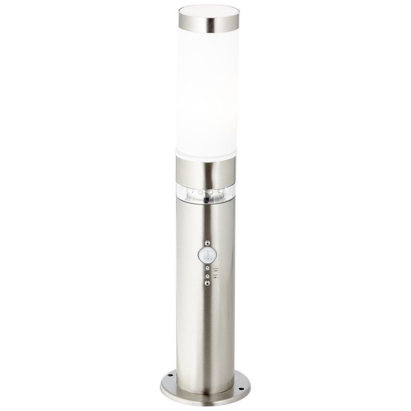 Stâlp iluminat cu senzor crepuscular crom din plastic, Sage, 2W, LED 3000K, IP44
