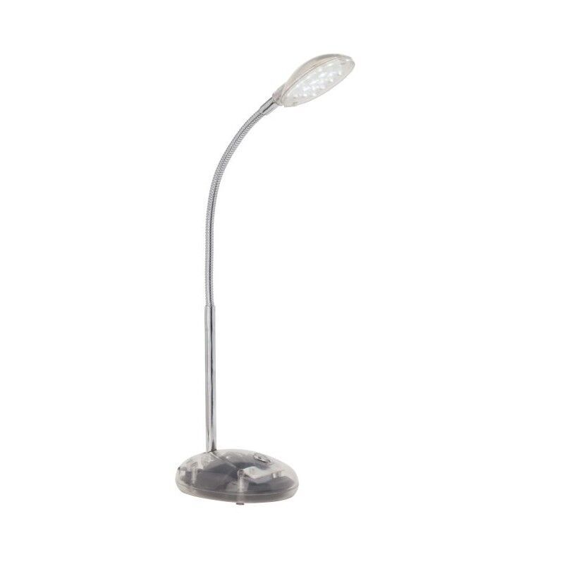 Lampă de birou transparentă din plastic, Marenthe, 2W, LED 6000K, con întrerupător