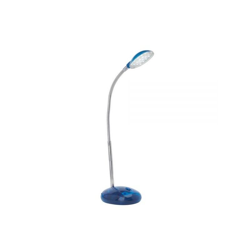 Lampă de birou albastră din plastic, Marenthe, 2W, LED 6000K, con întrerupător
