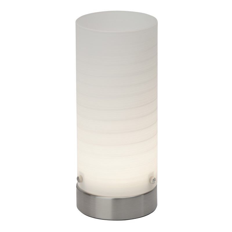 Lampă de masă albă din sticlă, Mexi, 3W, LED 3000K, con întrerupător