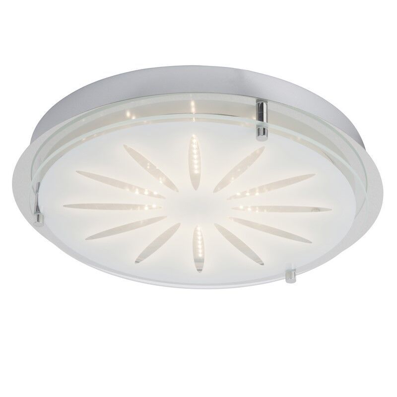 Aplică de perete crom din sticlă, Danae, 15W, LED 3000K Aplică de perete crom din sticlă, Danae, 15W, LED 3000K