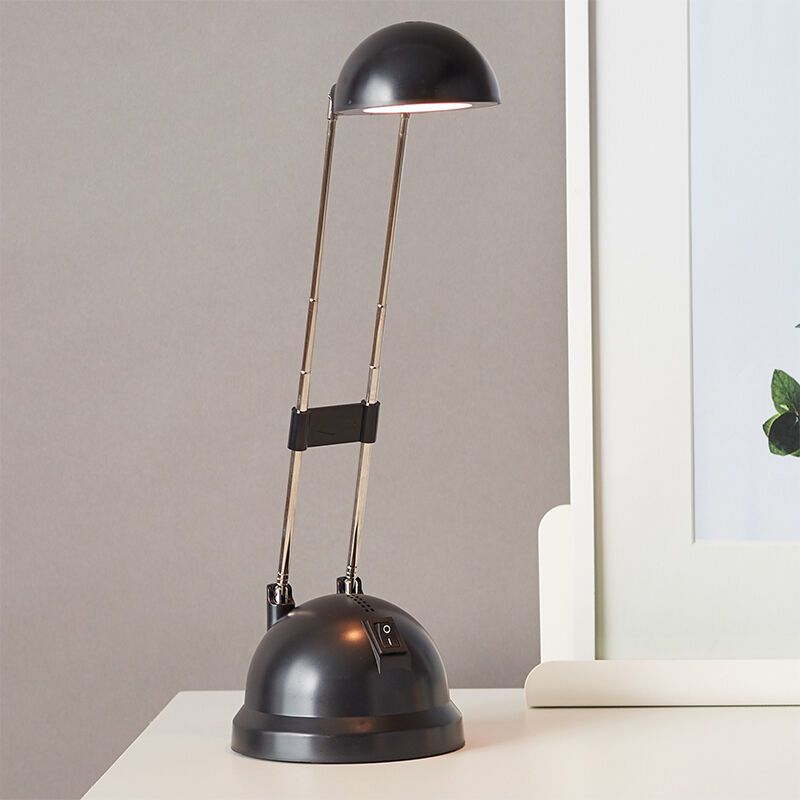 Lampă de birou neagră modernă, Louna, 6W, LED 2700K, con întrerupător