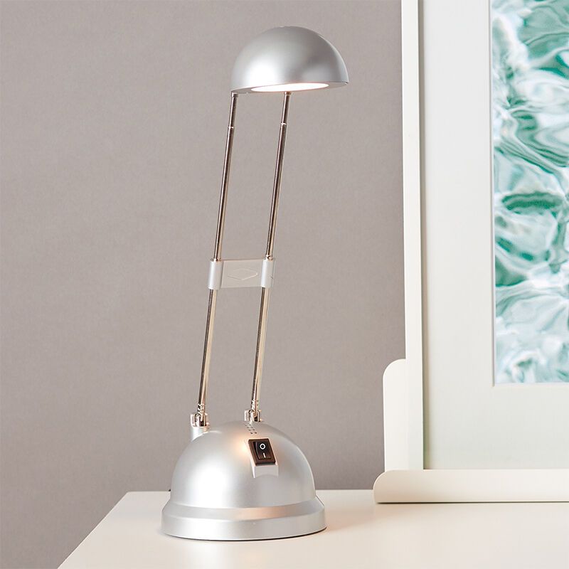 Lampă de birou gri modernă, Louna, 6W, LED 2700K, con întrerupător