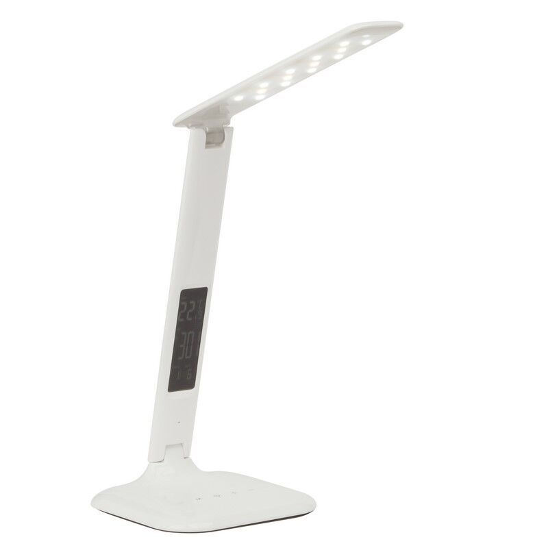 Lampă de birou albă modernă, Naila, 5W, LED reglabil de la alb cald la alb rece, cu întrerupător tactil