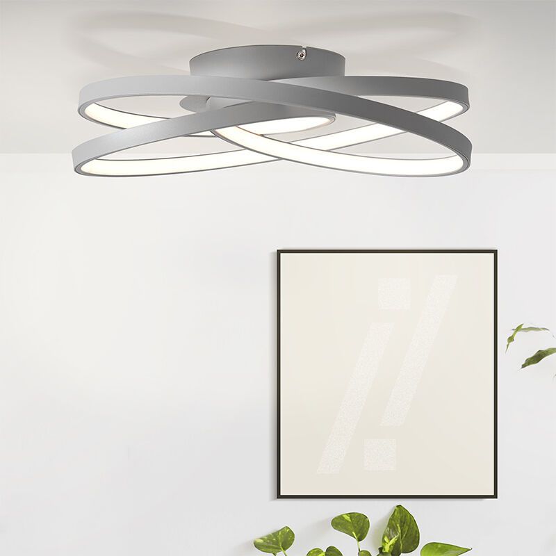 Plafonieră gri design, Milou, 40W, LED 3000K